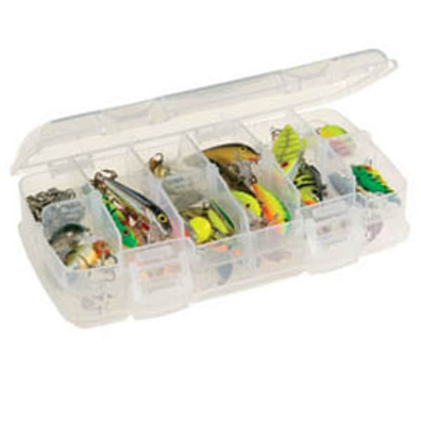 Plano Plano StowAway 6 Fixed Compartment Box, 8-1/4L x 4-1/4W x 1-3/8H, Clear 345046 - main